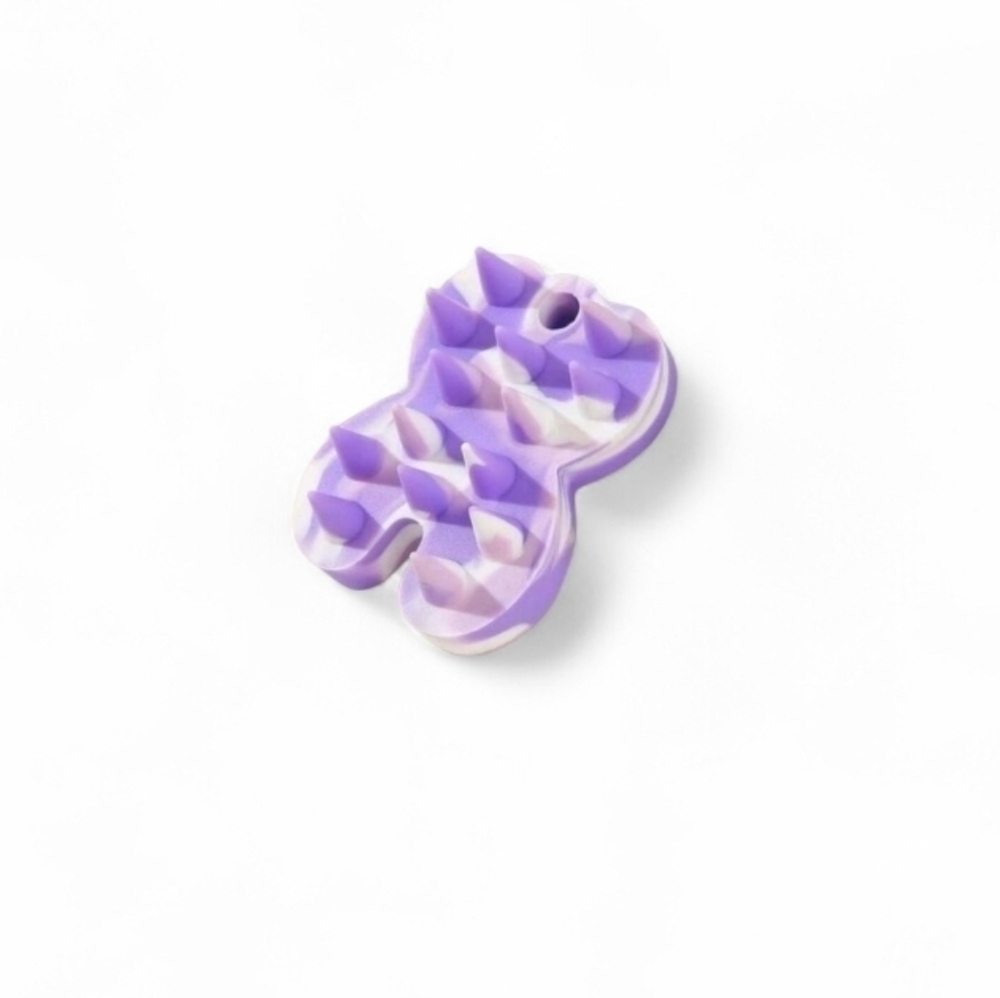 💕5/$18 New silicone Shampoo Massager in tye dye Purple and White